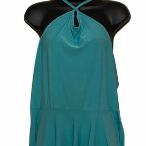 Women's Blue and Green Blouse